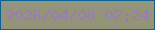 文字の大きさ：2、枠の色：12608b、背景の色：949478、文字の色：9a7cbc 無料ブログパーツのブログ時計