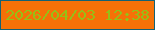 文字の大きさ：3、枠の色：126174、背景の色：f57107、文字の色：96c016 無料ブログパーツのブログ時計