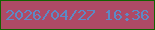文字の大きさ：1、枠の色：126201、背景の色：ae4a66、文字の色：5c8ac5 無料ブログパーツのブログ時計