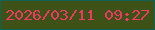文字の大きさ：5、枠の色：126251、背景の色：3e5117、文字の色：ed3a60 無料ブログパーツのブログ時計