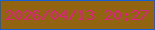 文字の大きさ：4、枠の色：1262d6、背景の色：926412、文字の色：d7247d 無料ブログパーツのブログ時計