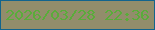 文字の大きさ：3、枠の色：12648d、背景の色：928d6b、文字の色：5aac3a 無料ブログパーツのブログ時計