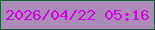 文字の大きさ：2、枠の色：12662f、背景の色：ac8ab8、文字の色：d201e7 無料ブログパーツのブログ時計
