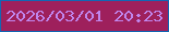 文字の大きさ：1、枠の色：1266b3、背景の色：9e205c、文字の色：c086ed 無料ブログパーツのブログ時計