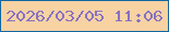 文字の大きさ：3、枠の色：1267a1、背景の色：f7d2a3、文字の色：8771c4 無料ブログパーツのブログ時計