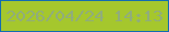 文字の大きさ：4、枠の色：126cb1、背景の色：a5c72d、文字の色：90ad7b 無料ブログパーツのブログ時計