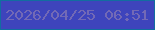 文字の大きさ：4、枠の色：126da0、背景の色：3e44bc、文字の色：7269b6 無料ブログパーツのブログ時計