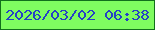 文字の大きさ：4、枠の色：126f1c、背景の色：7ffc60、文字の色：2540c6 無料ブログパーツのブログ時計