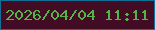 文字の大きさ：4、枠の色：126f96、背景の色：420d24、文字の色：54b447 無料ブログパーツのブログ時計