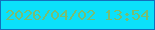 文字の大きさ：3、枠の色：1270bb、背景の色：0be1fa、文字の色：78be72 無料ブログパーツのブログ時計