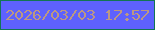 文字の大きさ：5、枠の色：127554、背景の色：5e61fe、文字の色：bc9882 無料ブログパーツのブログ時計