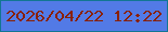 文字の大きさ：3、枠の色：127693、背景の色：527ae6、文字の色：892002 無料ブログパーツのブログ時計