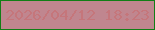 文字の大きさ：2、枠の色：127e16、背景の色：c0868f、文字の色：c5767b 無料ブログパーツのブログ時計