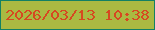 文字の大きさ：2、枠の色：128064、背景の色：aab942、文字の色：d64821 無料ブログパーツのブログ時計