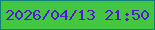 文字の大きさ：1、枠の色：128279、背景の色：43c740、文字の色：501bd7 無料ブログパーツのブログ時計