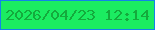 文字の大きさ：4、枠の色：1283e9、背景の色：1bec61、文字の色：14aa3c 無料ブログパーツのブログ時計