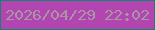 文字の大きさ：3、枠の色：128474、背景の色：b245b0、文字の色：a696a7 無料ブログパーツのブログ時計