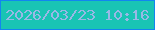 文字の大きさ：3、枠の色：1285f0、背景の色：19c4b4、文字の色：99b8e6 無料ブログパーツのブログ時計