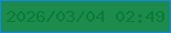文字の大きさ：2、枠の色：1286f0、背景の色：1c8b4c、文字の色：077d38 無料ブログパーツのブログ時計