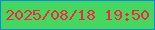 文字の大きさ：3、枠の色：1287db、背景の色：44d85e、文字の色：fc2342 無料ブログパーツのブログ時計