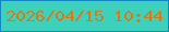 文字の大きさ：2、枠の色：1289bd、背景の色：3dd1bd、文字の色：d67c17 無料ブログパーツのブログ時計