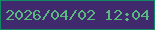 文字の大きさ：3、枠の色：128a62、背景の色：41296e、文字の色：5ab782 無料ブログパーツのブログ時計