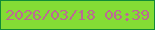 文字の大きさ：2、枠の色：128b36、背景の色：84dc35、文字の色：bc6994 無料ブログパーツのブログ時計
