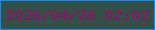 文字の大きさ：2、枠の色：128bff、背景の色：335046、文字の色：930d6f 無料ブログパーツのブログ時計