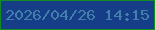文字の大きさ：4、枠の色：128c20、背景の色：153d88、文字の色：437fab 無料ブログパーツのブログ時計