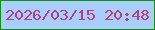 文字の大きさ：5、枠の色：129009、背景の色：aacefb、文字の色：b53f79 無料ブログパーツのブログ時計
