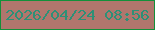 文字の大きさ：4、枠の色：12903a、背景の色：b0766d、文字の色：2d9077 無料ブログパーツのブログ時計