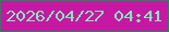 文字の大きさ：1、枠の色：129051、背景の色：c718a4、文字の色：82ebb9 無料ブログパーツのブログ時計