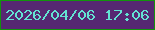 文字の大きさ：3、枠の色：12930d、背景の色：562772、文字の色：63e4d3 無料ブログパーツのブログ時計