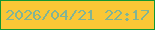 文字の大きさ：5、枠の色：129732、背景の色：fac736、文字の色：81b495 無料ブログパーツのブログ時計