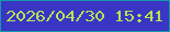 文字の大きさ：3、枠の色：1299a6、背景の色：3a35c5、文字の色：b8e055 無料ブログパーツのブログ時計