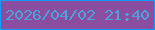 文字の大きさ：3、枠の色：129afa、背景の色：8a4da0、文字の色：4ea1d9 無料ブログパーツのブログ時計