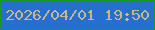 文字の大きさ：5、枠の色：129b29、背景の色：266fd1、文字の色：c7b983 無料ブログパーツのブログ時計