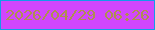 文字の大きさ：5、枠の色：129bea、背景の色：d146fd、文字の色：af8f51 無料ブログパーツのブログ時計