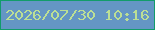 文字の大きさ：3、枠の色：129c6a、背景の色：6496c4、文字の色：bcdf95 無料ブログパーツのブログ時計