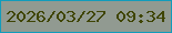 文字の大きさ：2、枠の色：129cbb、背景の色：919a91、文字の色：3f4503 無料ブログパーツのブログ時計