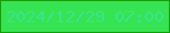 文字の大きさ：1、枠の色：129e09、背景の色：35e353、文字の色：39e58e 無料ブログパーツのブログ時計