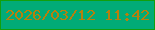 文字の大きさ：2、枠の色：129f0d、背景の色：01ab77、文字の色：b77f0c 無料ブログパーツのブログ時計