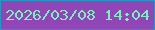 文字の大きさ：4、枠の色：12a0c4、背景の色：9145b6、文字の色：76f1c0 無料ブログパーツのブログ時計