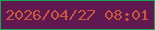 文字の大きさ：3、枠の色：12a84f、背景の色：601950、文字の色：c8593d 無料ブログパーツのブログ時計