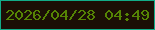 文字の大きさ：2、枠の色：12ac88、背景の色：1b0f06、文字の色：558404 無料ブログパーツのブログ時計