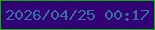 文字の大きさ：4、枠の色：12af04、背景の色：330176、文字の色：3671a0 無料ブログパーツのブログ時計