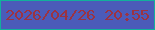 文字の大きさ：4、枠の色：12b09c、背景の色：4b5bb9、文字の色：9b3342 無料ブログパーツのブログ時計