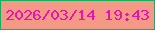 文字の大きさ：5、枠の色：12b160、背景の色：f49986、文字の色：e914ab 無料ブログパーツのブログ時計