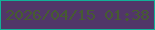 文字の大きさ：5、枠の色：12b198、背景の色：513768、文字の色：465b31 無料ブログパーツのブログ時計
