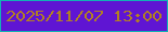 文字の大きさ：2、枠の色：12b1b5、背景の色：5f15d3、文字の色：b18023 無料ブログパーツのブログ時計